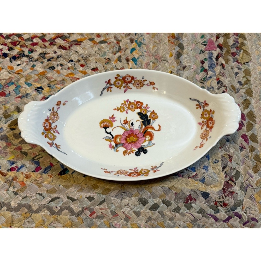 VTG Maison Buffet By The Shafford Floral Porcelain Micro-Ovenproof Dish France‎